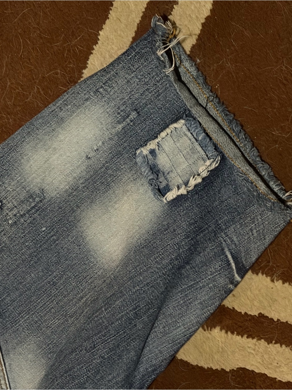 Distressed Dark Blue Men's Denim House Shorts - Picture 11 of 13